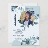 Abschluss Picture Floral 2024 Card Einladung (Vorderseite)