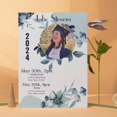 Abschluss Picture Floral 2024 Card Einladung