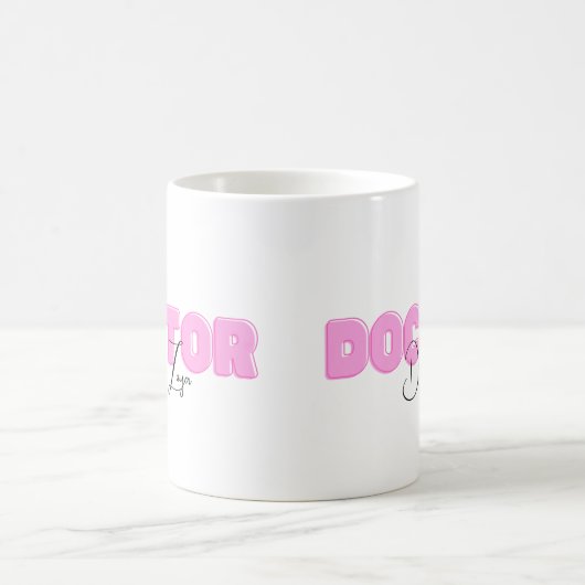 Abschluss Pink Black Name Degree Kaffeetasse (Mittel)