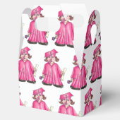Abschluss Pink Cap Gown Diploma Graduate Geschenkschachtel (Geöffnet)