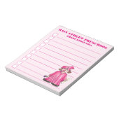 Abschluss Pink Cap Gown Diploma Graduate Notizblock (Rotiert)