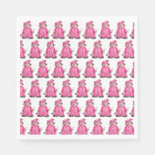 Abschluss Pink Cap Gown Diploma Graduate Serviette (Vorderseite)