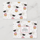 Abschluss Pink Cupcake Graduation Cap Sparkler Mitteilungskarte (Vorne/Hinten)