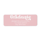 Abschluss Pink mädchenweise Rücksendeadresse (Vorne)