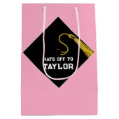 Abschluss Pink Mittlere Geschenktasche Mittlere Geschenktüte (Rückseite)