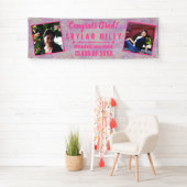 Abschluss Pink Opal 2 Foto Glückwunsch Grad Banner (Insitu)