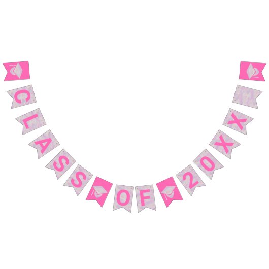 Abschluss Pink Opal Party Signiert Klasse des Jahr Wimpelkette (Alle)