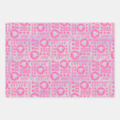 Abschluss Pink Opal Trendy Sortiment Foto Geschenkpapier Set (Vorderseite 3)