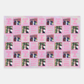 Abschluss Pink Opal Trendy Sortiment Foto Geschenkpapier Set (Vorderseite)