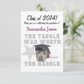 Abschluss-Pitbulle Einladung (Stehend Vorderseite)