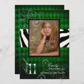 Abschluss PixDezines 2011, Emerald Harlequin Einladung (Vorne/Hinten)