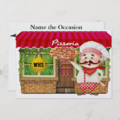 Abschluss Pizza Party - SRF Einladung (Vorne/Hinten)