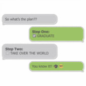 Abschluss Plan Chat T - Shirt Aufkleber (Vorderseite)