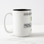 Abschluss Plan Chat T - Shirt Zweifarbige Tasse (Links)