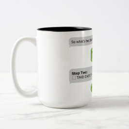 Abschluss Plan Chat T - Shirt Zweifarbige Tasse