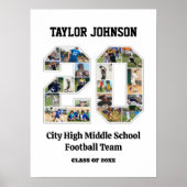 Abschluss-Player Nummer 20 FotoCollage Poster (Vorne)