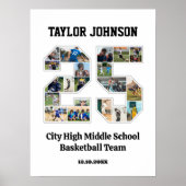 Abschluss-Player Nummer 25 FotoCollage Poster (Vorne)