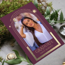 Abschluss Plum Gold Sun Moon Stars Grad Foto