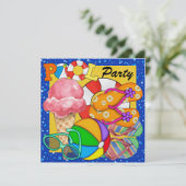 Abschluss Pool Party - SRF Einladung (Stehend Vorderseite)