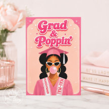 Abschluss & Poppin‘ Pink Bubblegum Schwarze Abschl