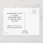 Abschluss Postcard Einladungspostkarte (Rückseite)