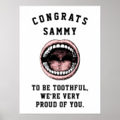 Abschluss-Poster der Zahnarztschule Poster (Vorne)