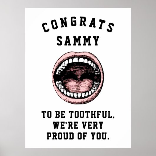 Abschluss-Poster der Zahnarztschule Poster (Vorne)