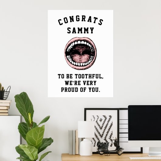 Abschluss-Poster der Zahnarztschule Poster (Heimbüro)