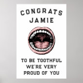 Abschluss-Poster der Zahnarztschule Poster (Vorne)