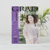 Abschluss Poster Foto Lavendel Feiertagskarte (Stehend Vorderseite)