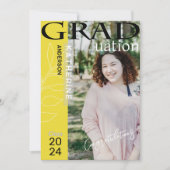 Abschluss Poster Styling Foto Green Feiertagskarte (Vorderseite)