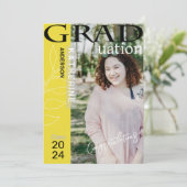 Abschluss Poster Styling Foto Green Feiertagskarte (Stehend Vorderseite)