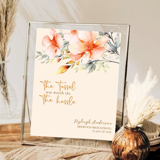 Abschluss Poster | Tassel war es wert, die Mühe