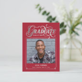 Abschluss-Postkarte für die künftige Bearbeitung a Postkarte (Stehend Vorderseite)