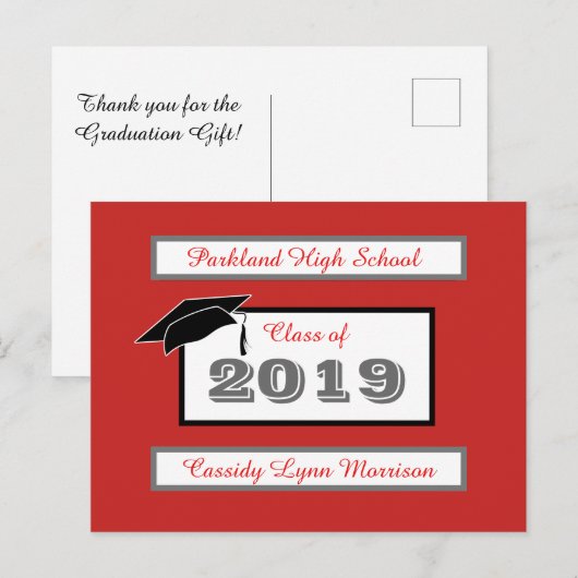 Abschluss Postkarten Personalisiert (Vorne/Hinten)