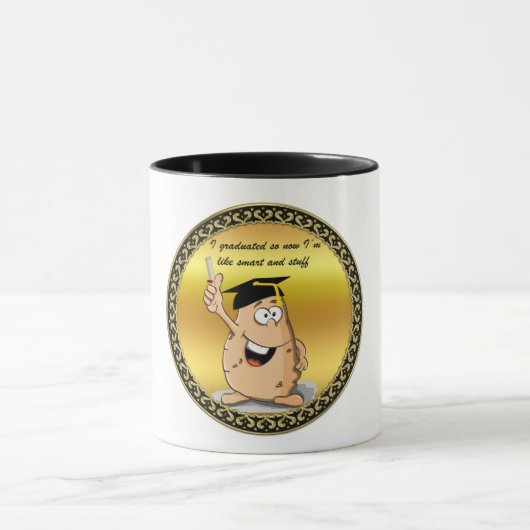 Abschluss Potato-Charakter mit Grad Tasse (Zentrum)