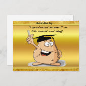 Abschluss Potato-Zeichen mit Grad Ankündigungspostkarte (Vorne/Hinten)