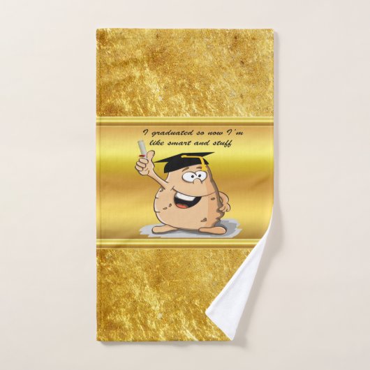 Abschluss Potato-Zeichen mit Grad Badhandtuch Set (Handtuch)