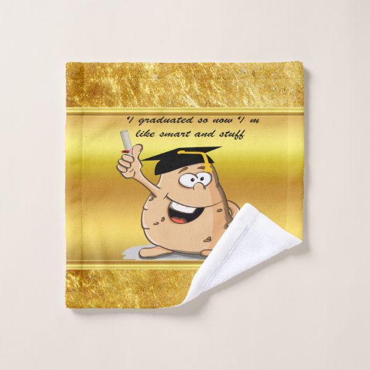 Abschluss Potato-Zeichen mit Grad Badhandtuch Set (Waschlappen)