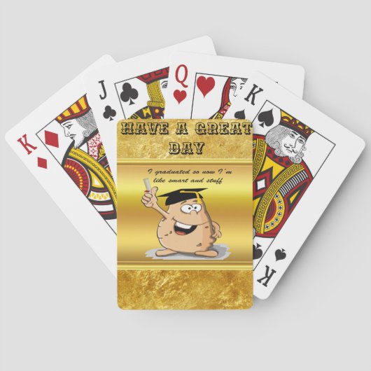 Abschluss Potato-Zeichen mit Grad Spielkarten (Rückseite)