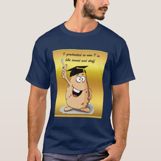 Abschluss Potato-Zeichen mit Grad T-Shirt (Vorderseite)