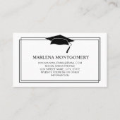 Abschluss Profil Foto Name Karte Moderner Cap Hat (Rückseite)