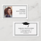 Abschluss Profil Foto Name Karte Moderner Cap Hat (Vorne/Hinten)