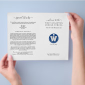 Abschluss-Programm (1 Spaltenversion) Flyer (Hand)