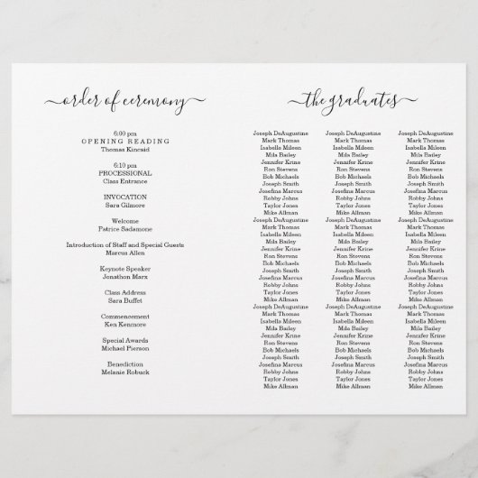 Abschluss-Programm (3-Spalten-Fassung) Flyer (Hinten)