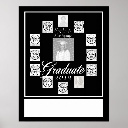 Abschluss Progression Foto Keepake Poster (Vorne)