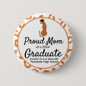 Abschluss Proud Mama Leopard Print Button (Vorderseite)