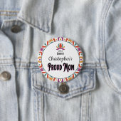 Abschluss Proud Mama Para Son Monogram Grad Button (Beispiel)