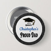 Abschluss Proud Vater Para Monogramm Grad Button (Vorne & Hinten)