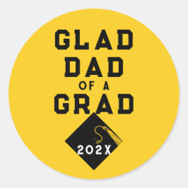 Abschluss Proud Vater Runder Aufkleber